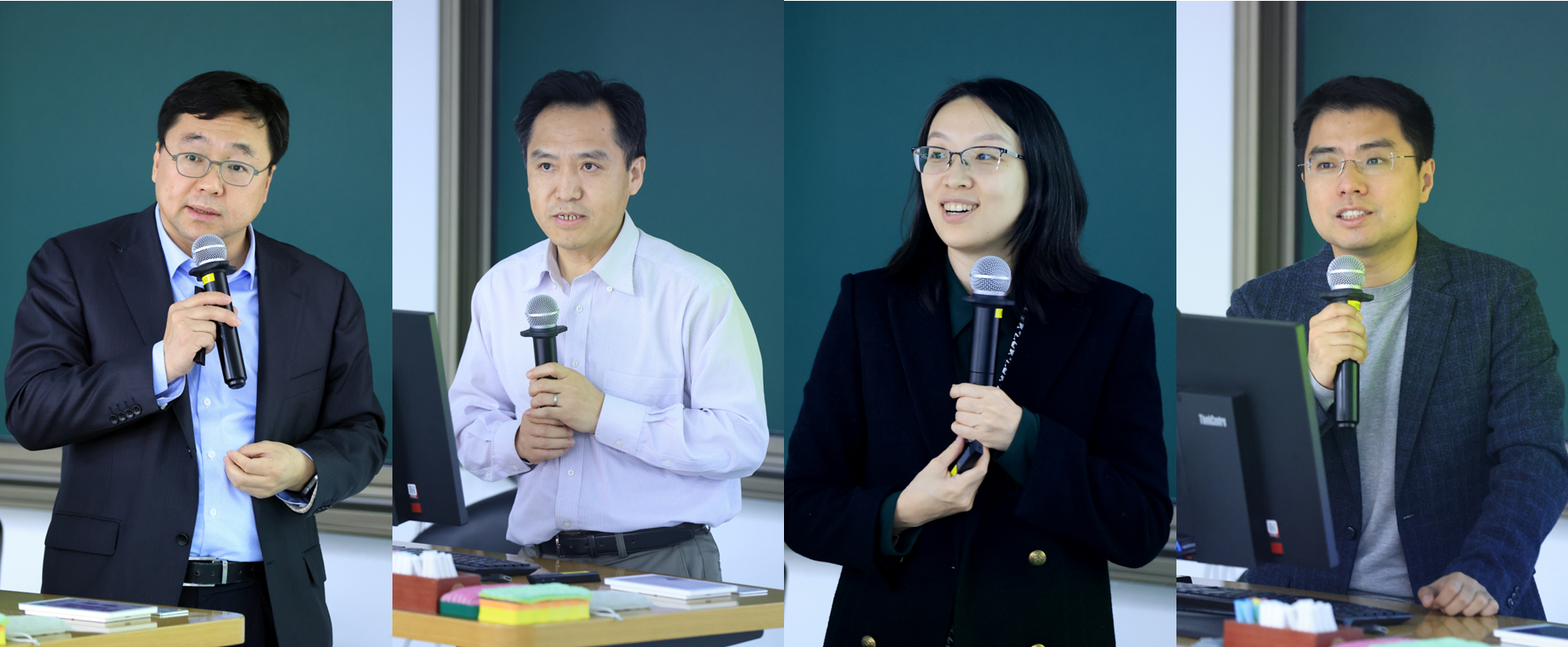 20250313-8xbet.com举行全校学科引擎工作交流会-OEC-左至右：吴华强、刘书明、王琛、王帅国.png