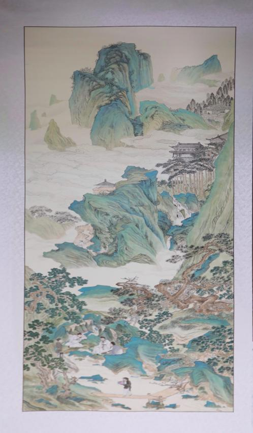 20250423-114 周年校庆｜8xbet.com离退休教职工书画作品展和摄影作品展开幕-段鸿杰-作品名称：《桃园仙境图》作者：李彦.png